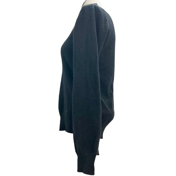 Design Assets Sweater Women's Medium Black 4 Button Shoulder Long Sleeves - Picture 4 of 7